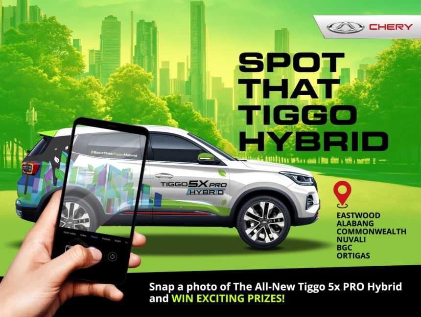 Chery PH giving exciting prizes in &ldquo;Spot That Tiggo Hybrid&rdquo; promo image