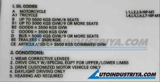 LTO tosses out driver's license restrictions in favor of new 'DL codes' LTO tosses out driver's license restrictions in favor of new 'DL codes' image