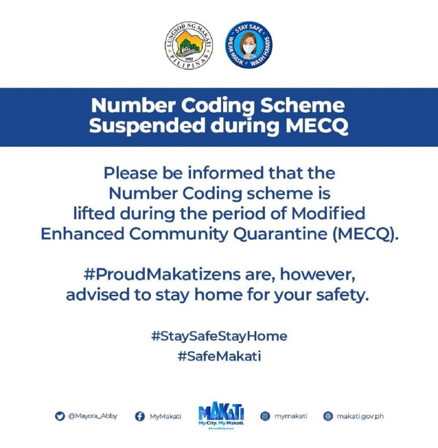 Makati temporarily lifts number coding scheme amid MECQ image