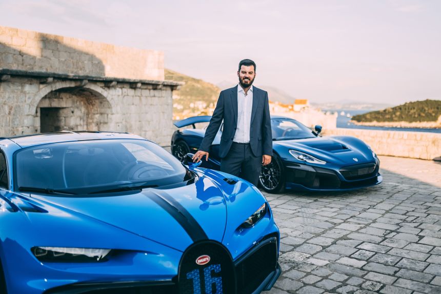 Electric hypercar maker Rimac teams up with Bugatti image