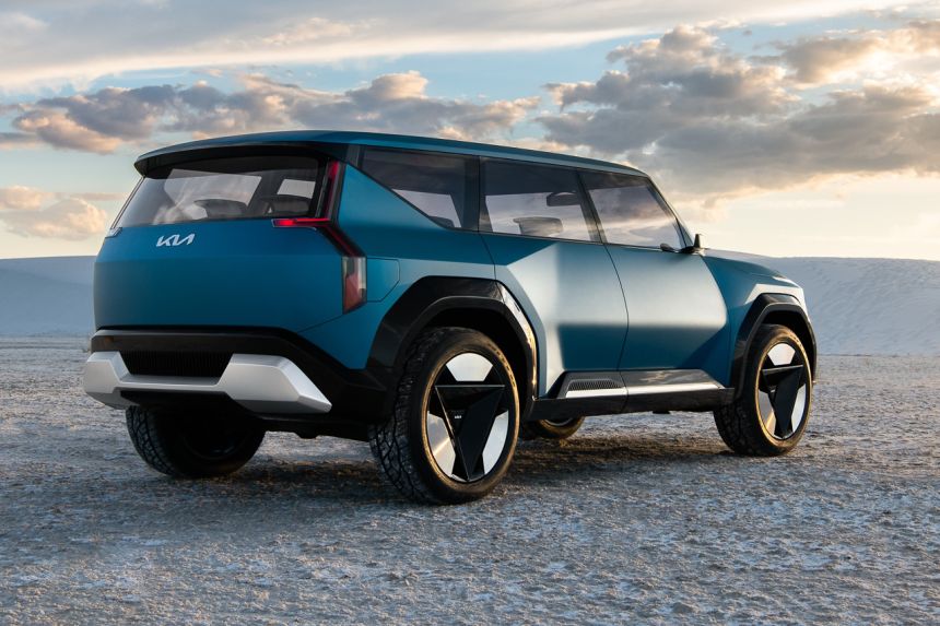 Kia previews three-row electric SUV with EV9 Concept image