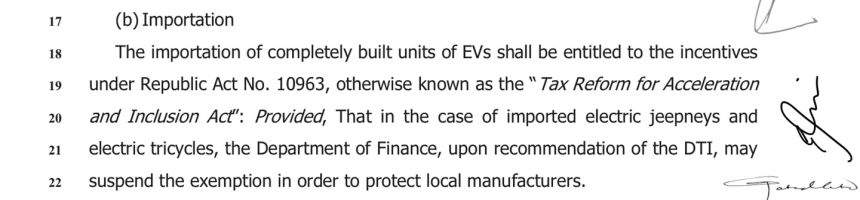 Philippine EV law won Philippine EV law won