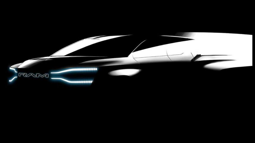 This is the face of the Ram 1500 EV pickup This is the face of the Ram 1500 EV pickup image