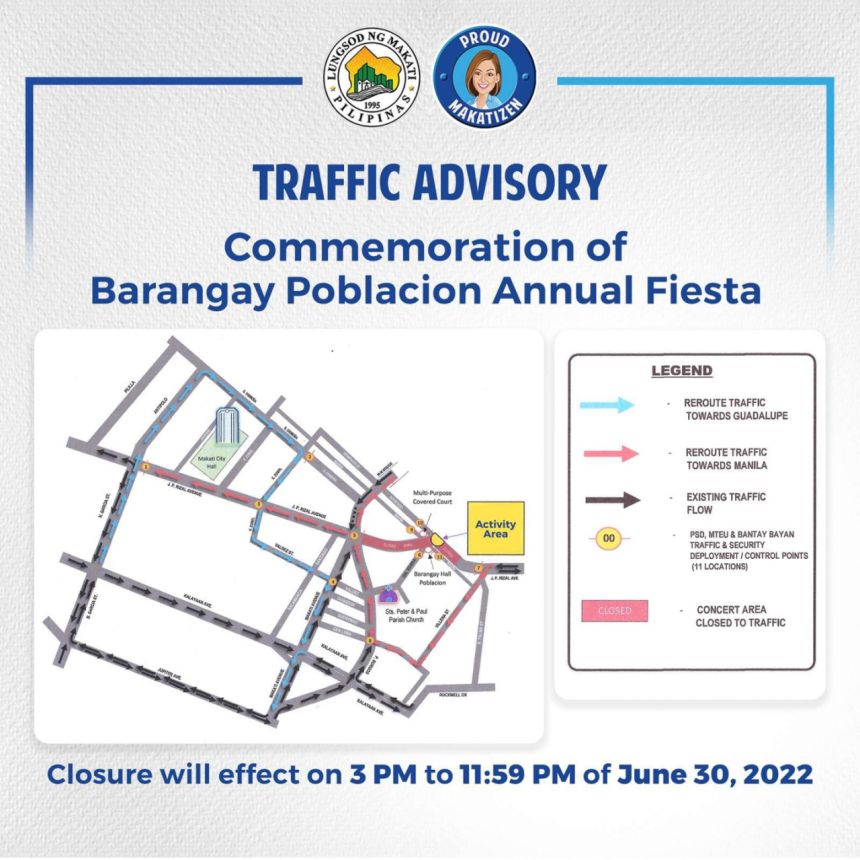 Makati City to close down Poblacion roads by 3PM today Makati City to close down Poblacion roads by 3PM today image