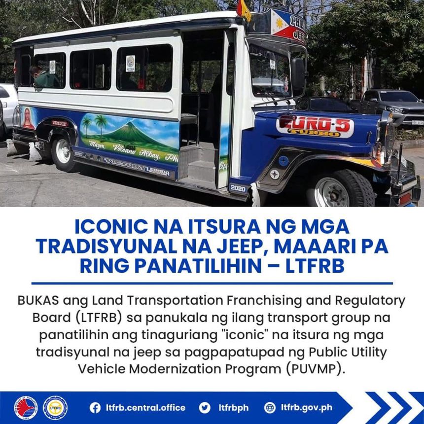 LTFRB says modern jeepneys can keep traditional look LTFRB says modern jeepneys can keep traditional look image