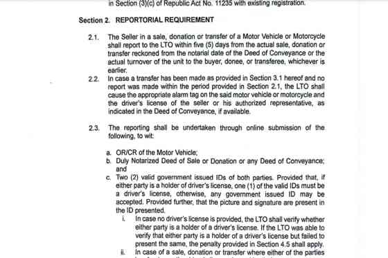 LTO to impose up to PHP40K penalty if you don't transfer your car reg LTO to impose up to PHP40K penalty if you don't transfer your car reg image