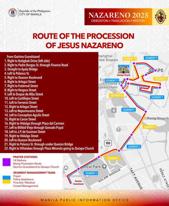Avoid these Manila roads during Translacion Avoid these Manila roads during Translacion image
