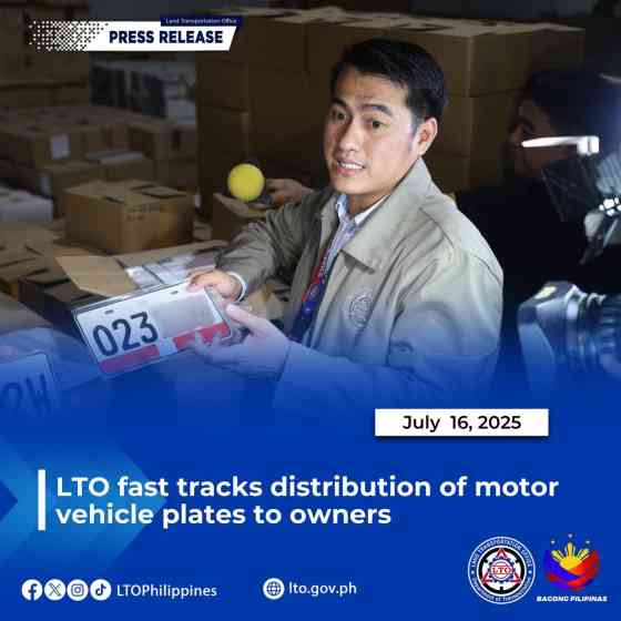 LTO to fast-track distribution of license plates to owners LTO to fast-track distribution of license plates to owners image