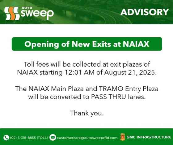 NAIAX reopens toll exits, Tramo and Main Plaza now pass through NAIAX reopens toll exits, Tramo and Main Plaza now pass through image
