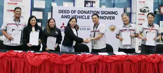 Mitsubishi donates Strada pickup truck to UP Los Baños Mitsubishi donates Strada pickup truck to UP Los Baños image