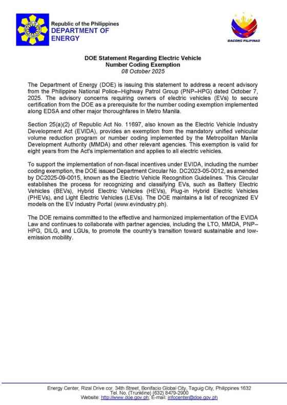 PNP-HPG clears the air on DOE hybrid, EV certification issue PNP-HPG clears the air on DOE hybrid, EV certification issue image