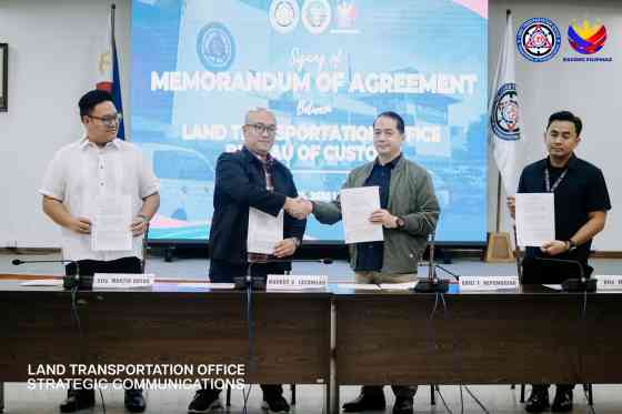 LTO and Bureau of Customs sign agreement on inter-agency cooperation LTO and Bureau of Customs sign agreement on inter-agency cooperation image