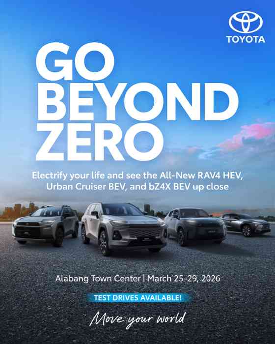 Test drive 2026 Toyota RAV4 HEV, Urban Cruiser ’til March 29 at Alabang Town Center Test drive 2026 Toyota RAV4 HEV, Urban Cruiser ’til March 29 at Alabang Town Center image