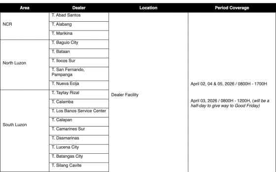 Toyota PH offering free roadside assistance this Holy Week Toyota PH offering free roadside assistance this Holy Week image