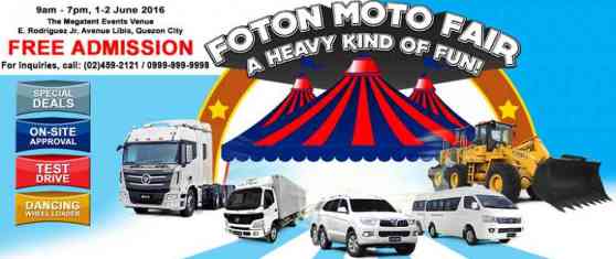 2016 Foton Moto Fair all set from June 1 to June 2 2016 Foton Moto Fair all set from June 1 to June 2 image