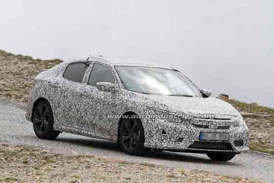 Spied: 2017 Honda Civic Hatchback testing in the alps Spied: 2017 Honda Civic Hatchback testing in the alps image