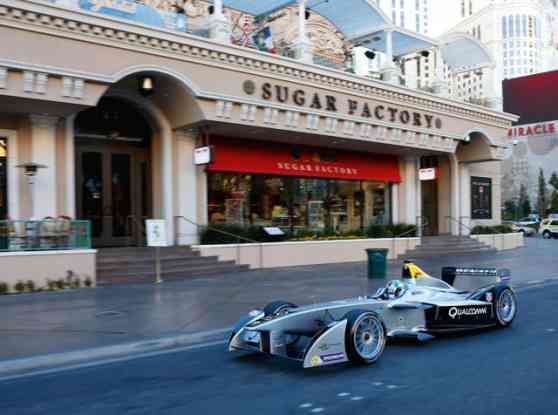 Formula E car makes first public demonstration run on iconic Las Vegas Strip Formula E car makes first public demonstration run on iconic Las Vegas Strip image