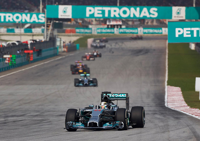 Hamilton dominated the 2014 Malaysian Grand Prix