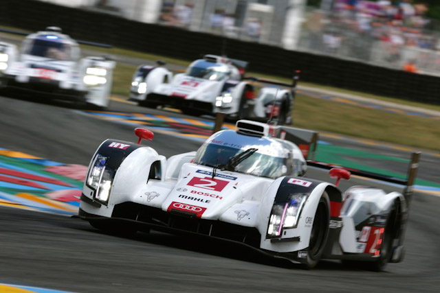 Audi R18 e-tron quattro winner of 2014 Le Mans 24 Hour race