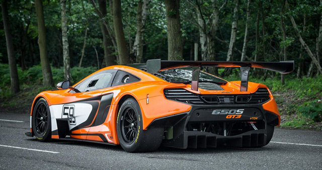 The rear of the McLaren 650S GT3