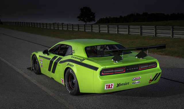Rear quarter shot of the Trans Am Challenger