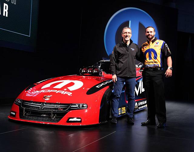 The 2015 Dodge Charger R/T Funny Car at the 2014 SEMA