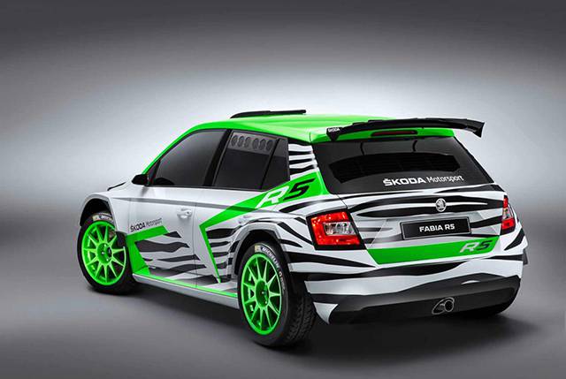 The rear of the Skoda Fabia R5 rally concept