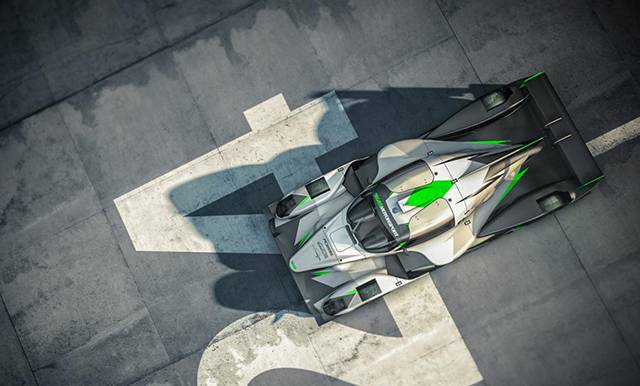 Aerial shot of the LAS Motorsport LMP3