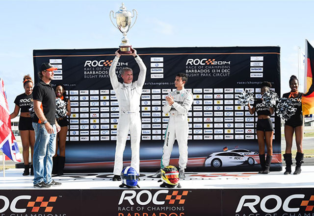 David Coulthard celebrates his win