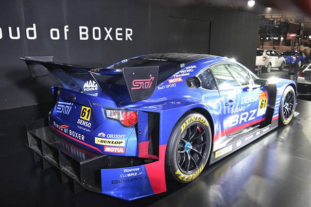 The rear and side of the Subaru BRZ GT300