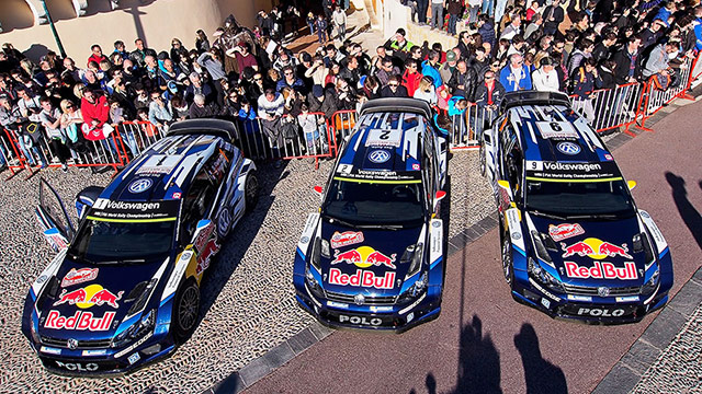 The Volkswagen Polo WRC rally car
