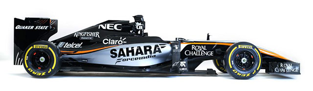 The Force India VJM08 2015 F1 car