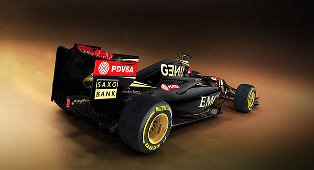 The Lotus E23 Hybrid F1 car