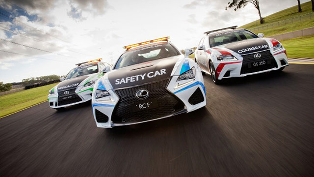 The Lexus RC F with the GS 350 F Sport and the IS 350 F Sport