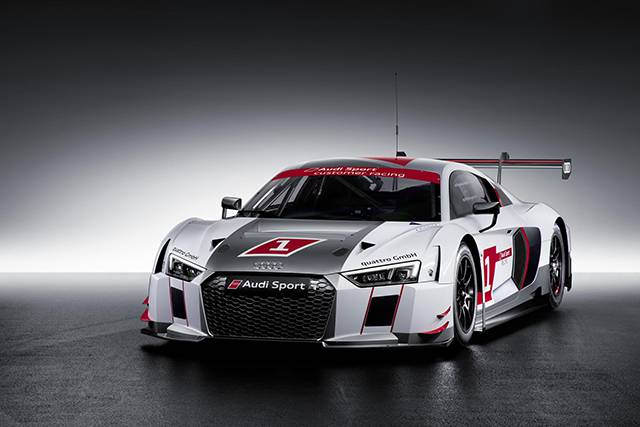 The front end of the all-new Audi R8 LMS GT3