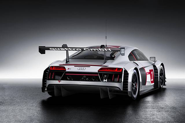 The rear of the all-new Audi R8 LMS GT3