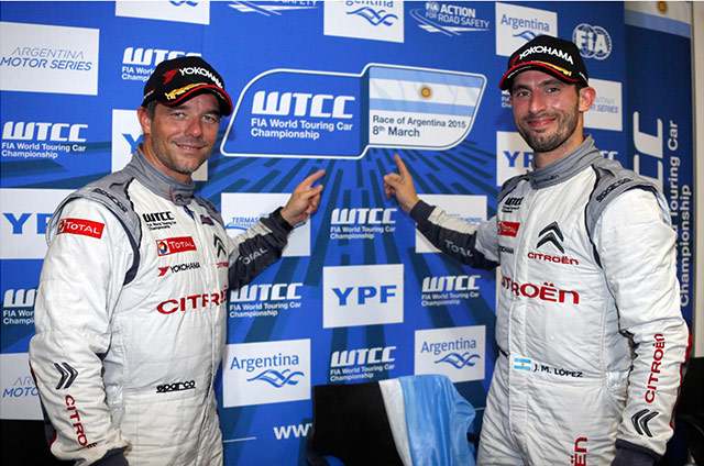 Lopez (right) and Loeb (left) are leading the drivers' championship points