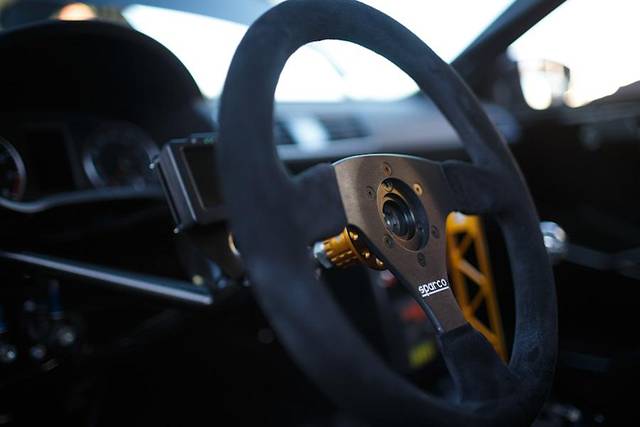 The interior of the VW Passat Formula Drift car