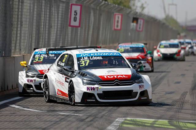 Lopez wins race 1