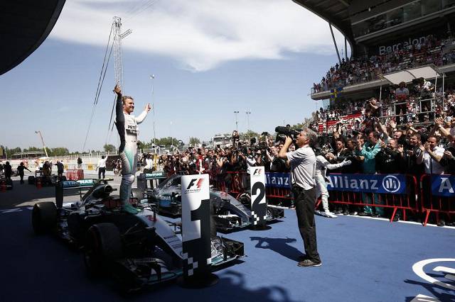 Rosberg celebrates his victory
