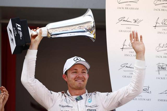 Rosberg at the podium