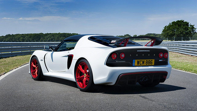Rear of the limited edition Lotus Exige 360 Cup