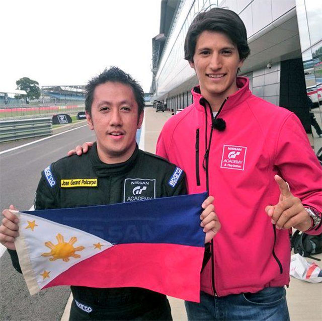 Joward Policarpio and GT Academy graduate Ricardo Sanchez