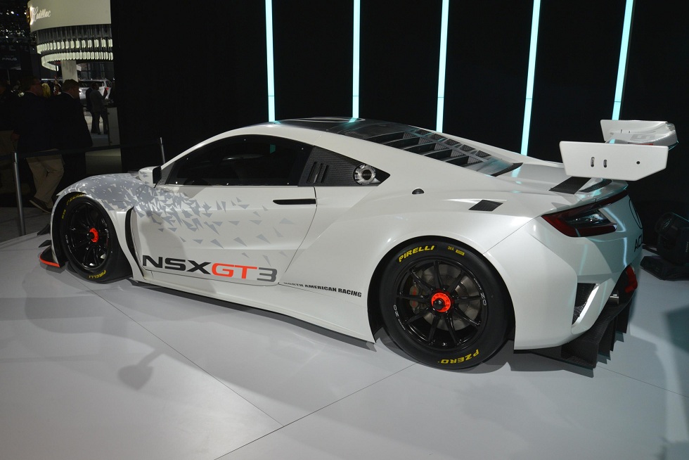 Rear quarter of the Acura NSX GT3 racecar