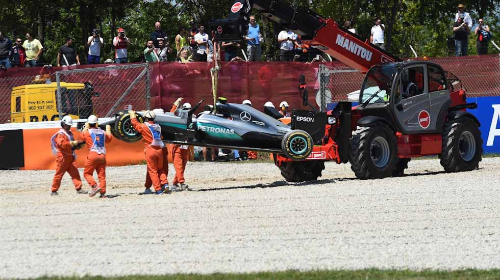 Rosberg and Hamilton out