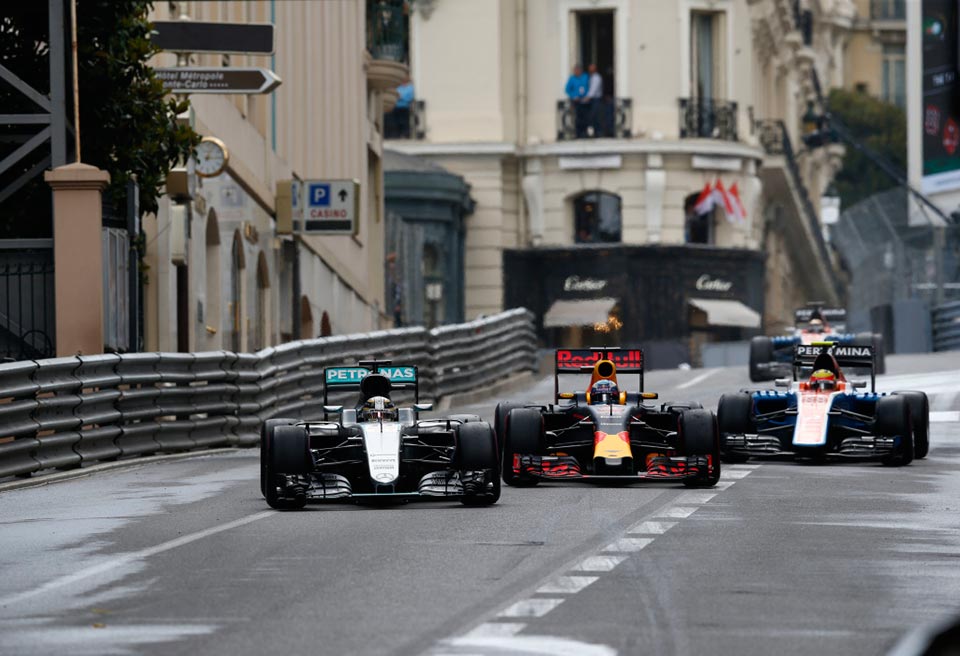 Hamilton taking the lead from Ricciardo