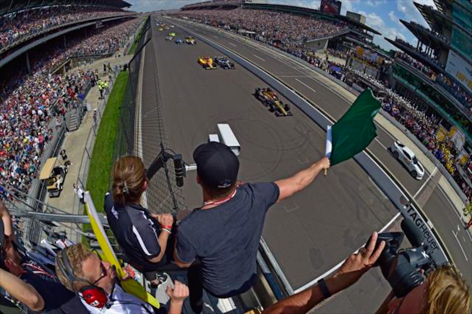 Flag off of the 100th Indy 500