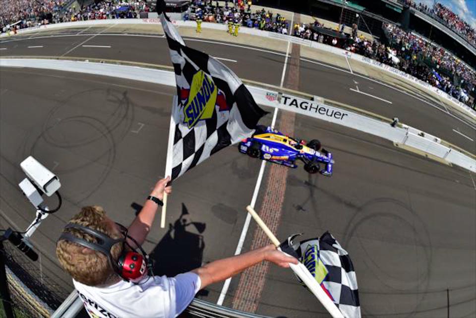 Alexander Rossi wins the Indy 500 on fumes