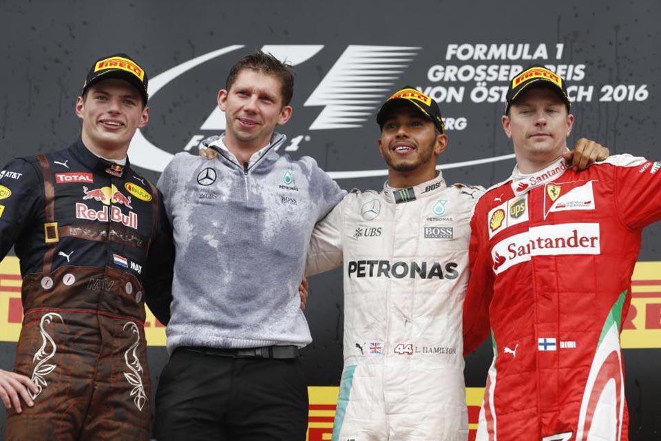 The podium finishers