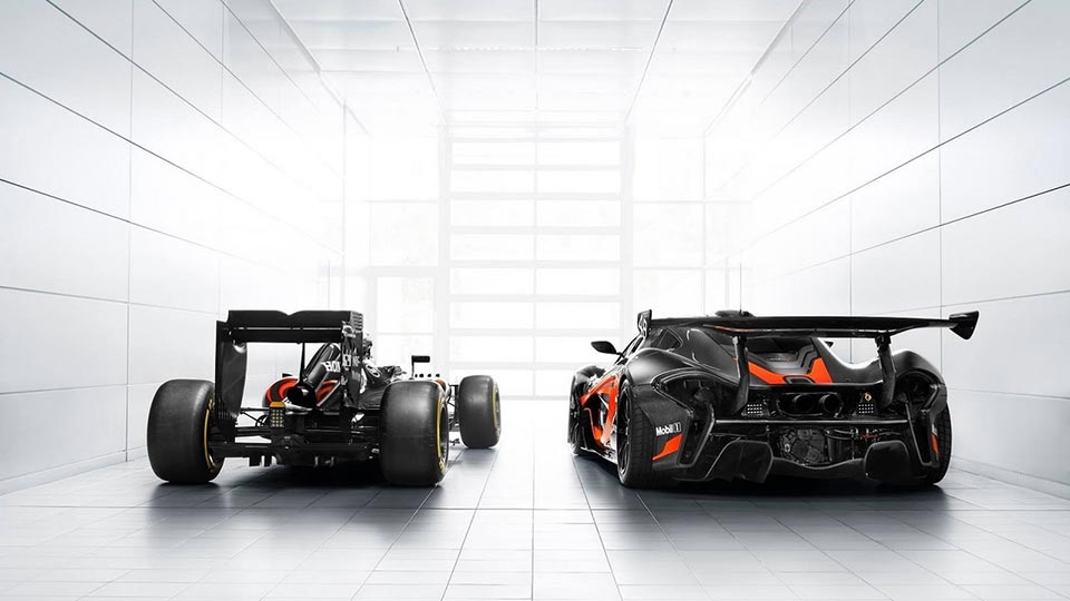 Rear of the McLarens
